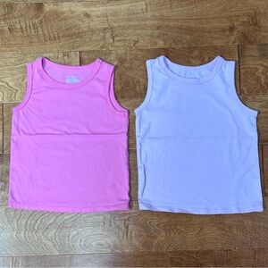 Toddler Girls Cat and Jack Solid Muscle Tank Tops - 4T - 2 included!